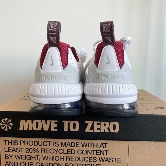 Nike Air Max Genome(GS) White Dark Beetroot Women 6.5/Big Kid 5Y(CZ4652-105) - Picture 7 of 11